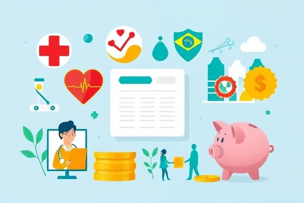 Símbolos de saúde e educação representando deduções do IR