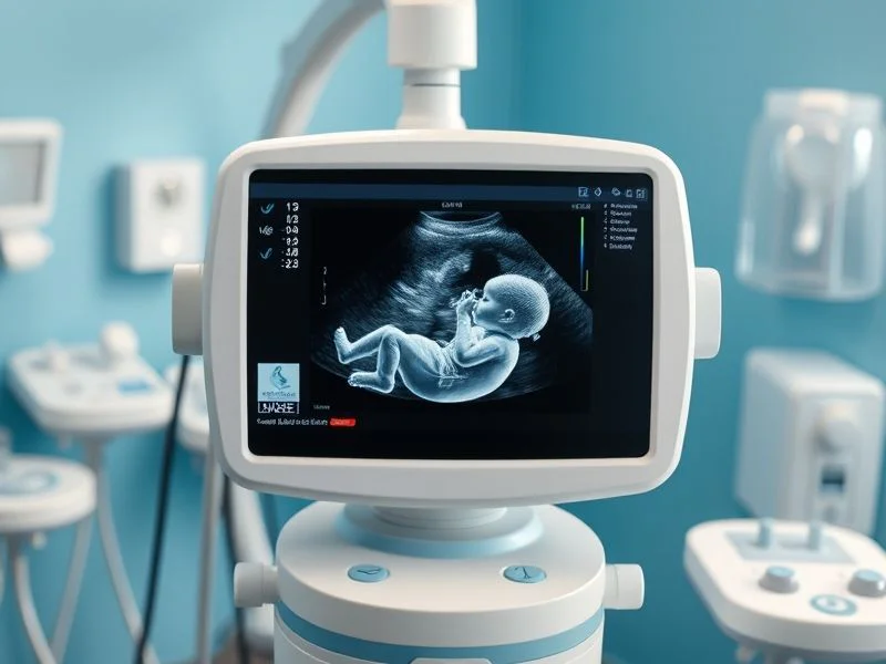Gestante mostrando a barriga com o bebê completamente desenvolvido, próximo do nascimento